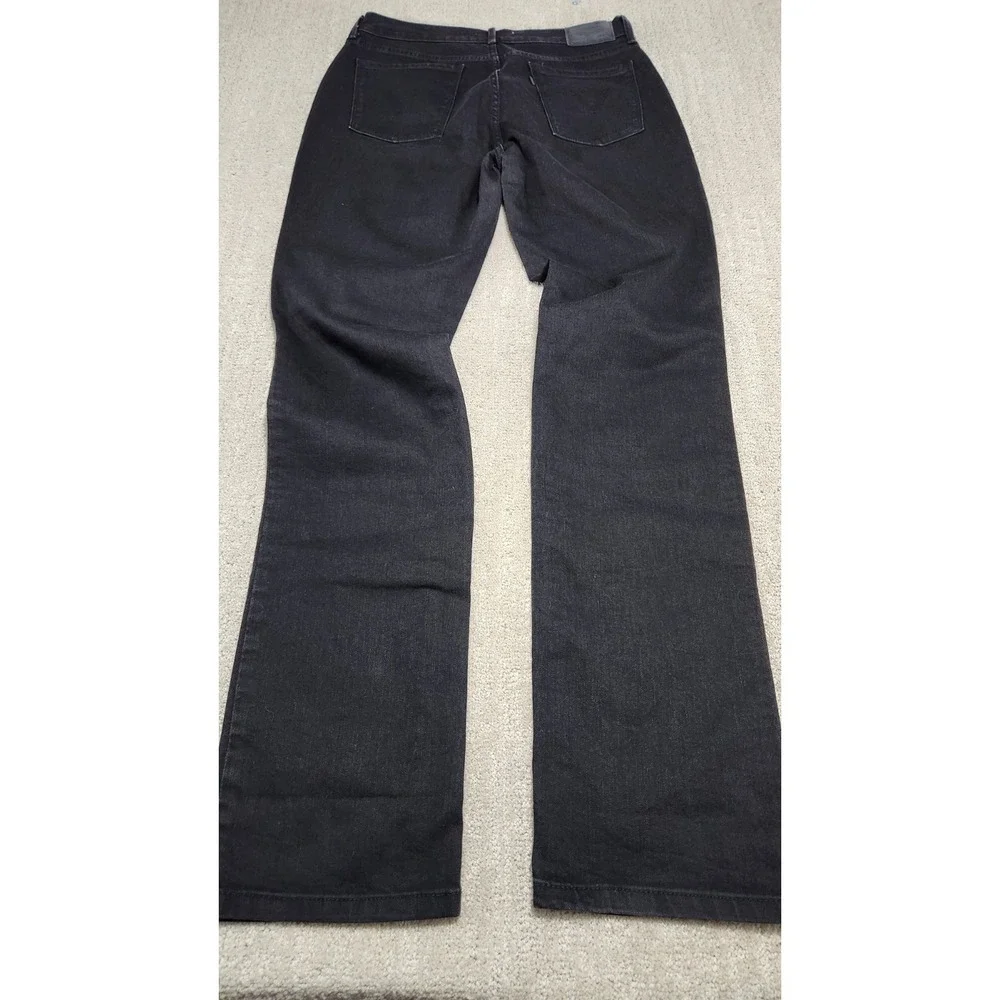 Levis‎ 505 Jeans Women 8 Straight Leg Black Stretch Denim Mom Biker Y2K Classic